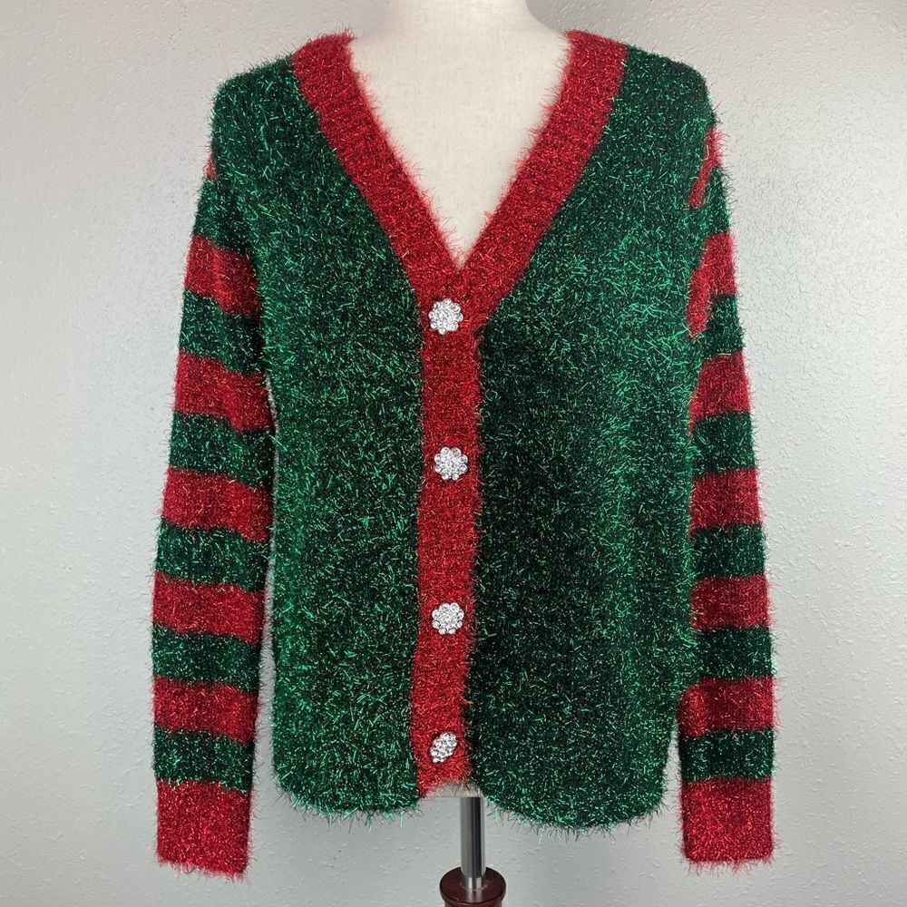 NWT 32 Degrees Christmas Cardigan Size M